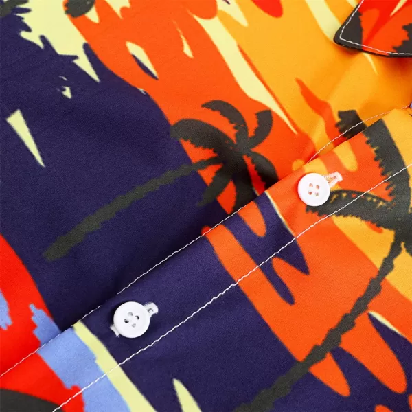 KYKU Funky Hawaiian Shirt for Men Palm Beach Shirts Tropical Vacation Shirts