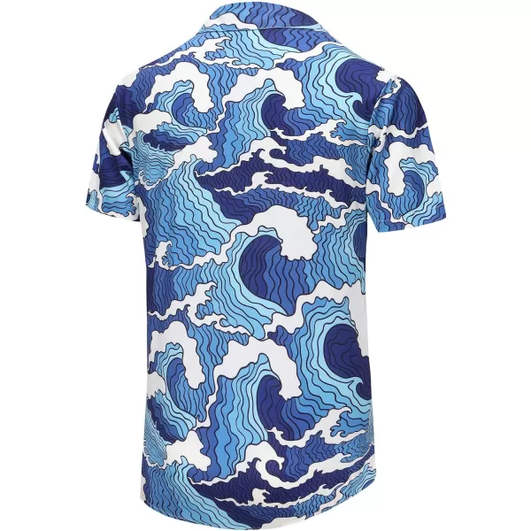 KYKU Funky Hawaiian Shirt for Men Palm Beach Shirts Tropical Vacation Shirts