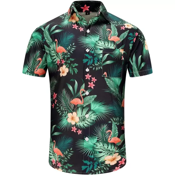 KYKU Funky Hawaiian Shirt for Men Palm Beach Shirts Tropical Vacation Shirts