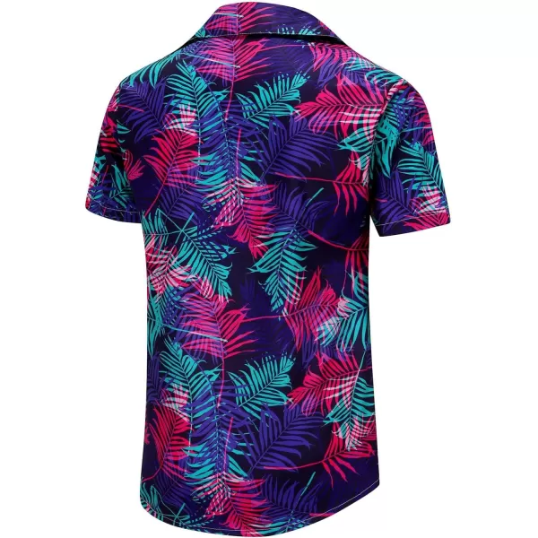 KYKU Funky Hawaiian Shirt for Men Palm Beach Shirts Tropical Vacation Shirts