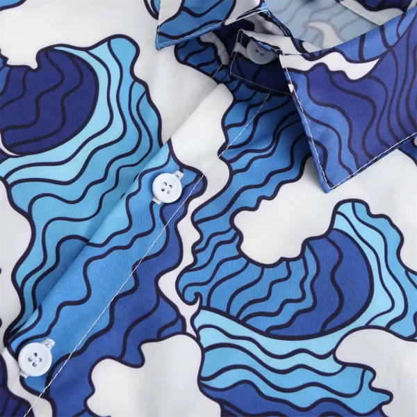 KYKU Funky Hawaiian Shirt for Men Palm Beach Shirts Tropical Vacation Shirts