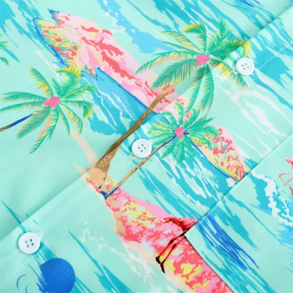KYKU Funky Hawaiian Shirt for Men Palm Beach Shirts Tropical Vacation Shirts