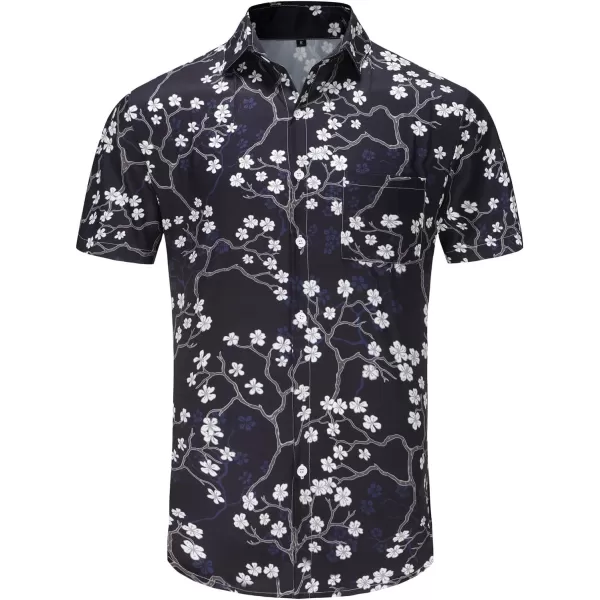 KYKU Funky Hawaiian Shirt for Men Palm Beach Shirts Tropical Vacation Shirts