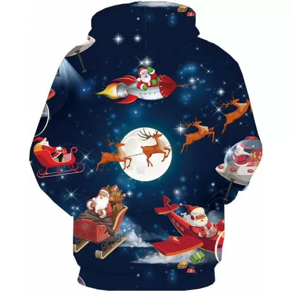 KYKU Funny Christmas Hoodie Men Holiday Hoodies Vacation Xmas Hooded Pullover