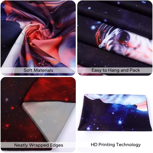 KYKU Galaxy Tapestry Wall Hanging Purple Outer Space Tapestry Cool Trippy Nebula Universe Tapestries for Bedroom Living Room Dorm Decor 