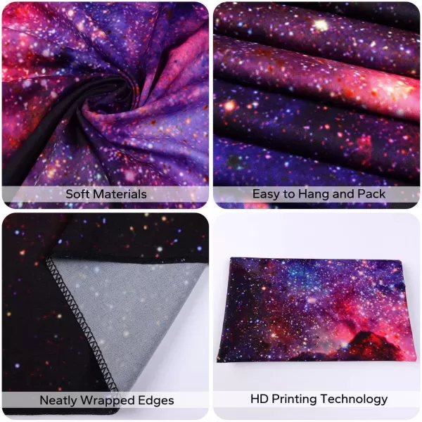 KYKU Galaxy Tapestry Wall Hanging Purple Outer Space Tapestry Cool Trippy Nebula Universe Tapestries for Bedroom Living Room Dorm Decor 