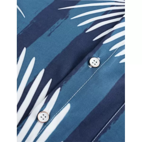 KYKU Hawaiian Shirt for Men Short Sleeve Button Down Summer Clothing Vacation Beach Shirts Stripe with Pockets