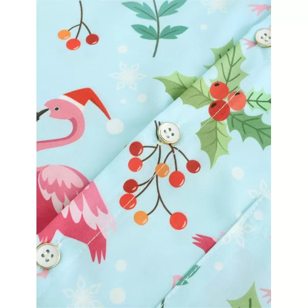 KYKU Hawaiian Shirts for Men Santa Claus Party Casual Button Down Short Sleeve Shirt with Pocket