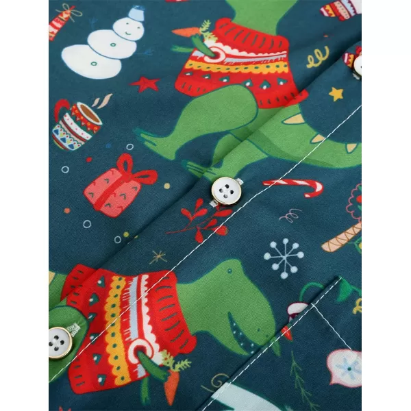 KYKU Hawaiian Shirts for Men Santa Claus Party Casual Button Down Short Sleeve Shirt with Pocket