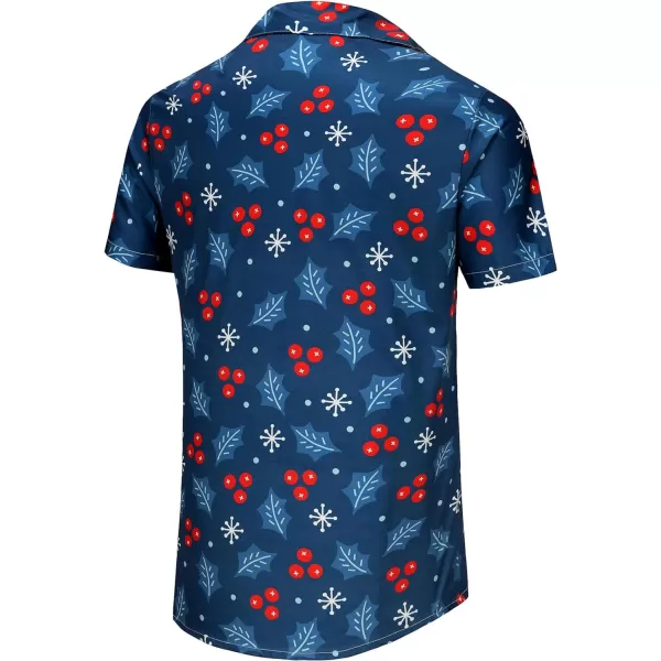 KYKU Hawaiian Shirts for Men Santa Claus Party Casual Button Down Short Sleeve Shirt with Pocket