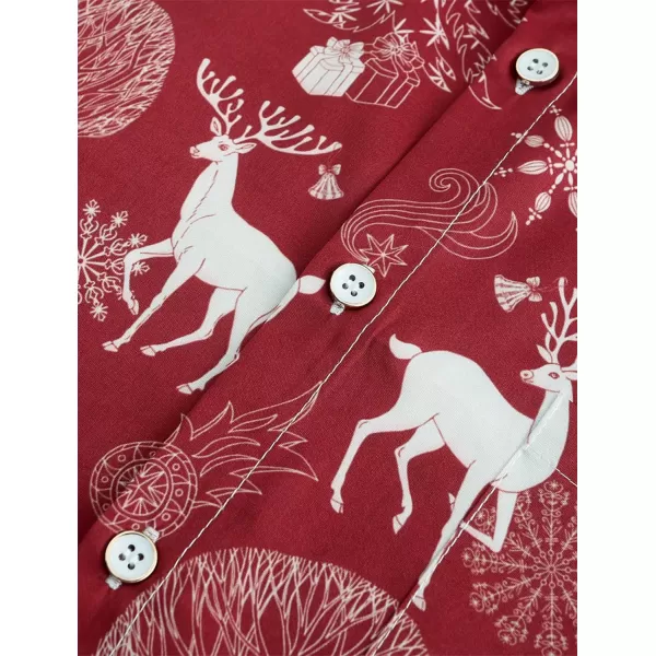 KYKU Hawaiian Shirts for Men Santa Claus Party Casual Button Down Short Sleeve Shirt with Pocket