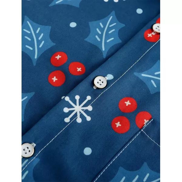 KYKU Hawaiian Shirts for Men Santa Claus Party Casual Button Down Short Sleeve Shirt with Pocket