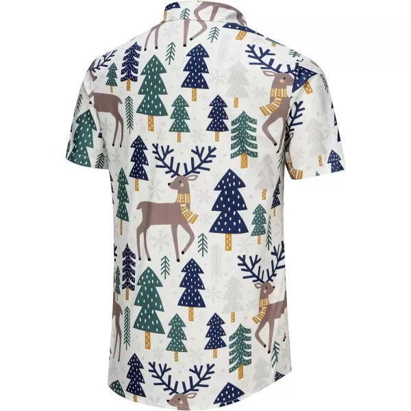 KYKU Hawaiian Shirts for Men Santa Claus Party Casual Button Down Short Sleeve Shirt with Pocket