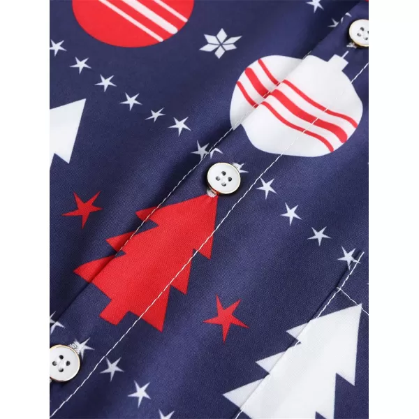 KYKU Hawaiian Shirts for Men Santa Claus Party Casual Button Down Short Sleeve Shirt with Pocket