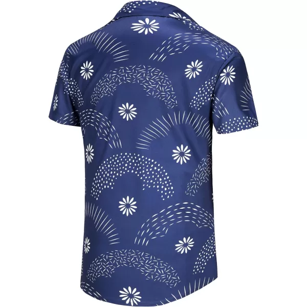 KYKU Men's Casual Button-Down Shirts Hawaiian Shirt Short Sleeve Beach Clothes with Pockets