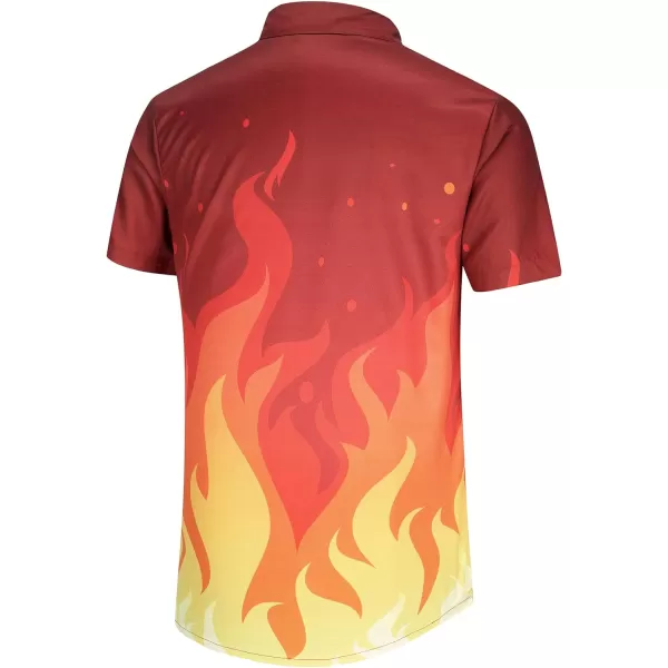 KYKU Men's Casual Button-Down Shirts Hawaiian Shirt Short Sleeve Beach Clothes with Pockets