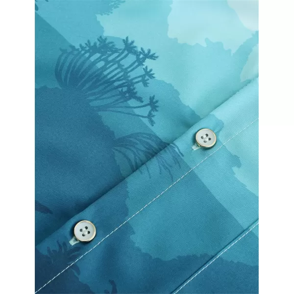 KYKU Men's Casual Button-Down Shirts Hawaiian Shirt Short Sleeve Beach Clothes with Pockets
