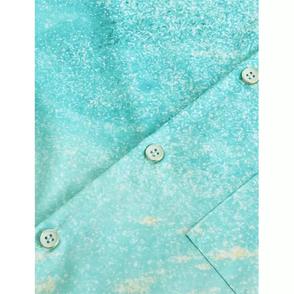 KYKU Men's Casual Button-Down Shirts Hawaiian Shirt Short Sleeve Beach Clothes with Pockets