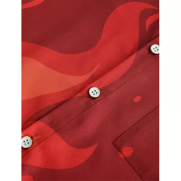 KYKU Men's Casual Button-Down Shirts Hawaiian Shirt Short Sleeve Beach Clothes with Pockets