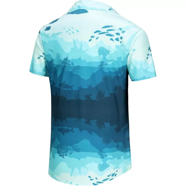 KYKU Men's Casual Button-Down Shirts Hawaiian Shirt Short Sleeve Beach Clothes with Pockets
