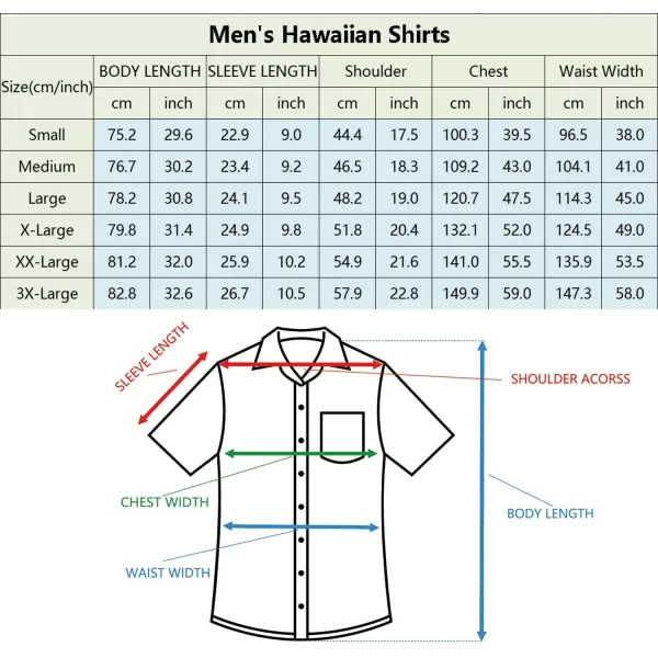 KYKU Men's Casual Button-Down Shirts Hawaiian Shirt Short Sleeve Beach Clothes with Pockets