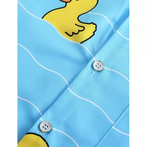 KYKU Men's Casual Button-Down Shirts Hawaiian Shirt Short Sleeve Beach Clothes with Pockets