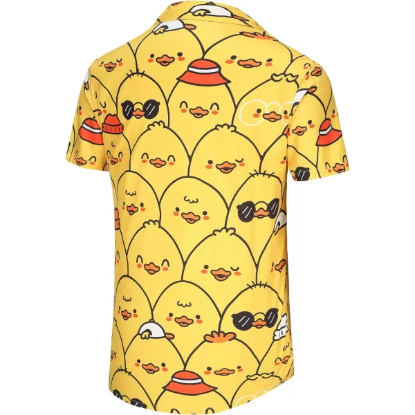 KYKU Men's Casual Button-Down Shirts Hawaiian Shirt Short Sleeve Beach Clothes with Pockets