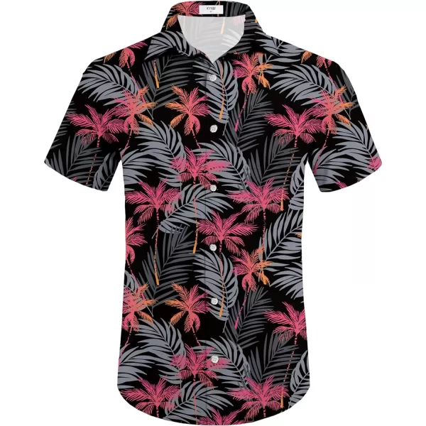KYKU Mens Hawaiian Shirt and Short Set - Summer Short Sleeve Button Down Beach Shirts Tropical Vacation 2 Piece Outfits