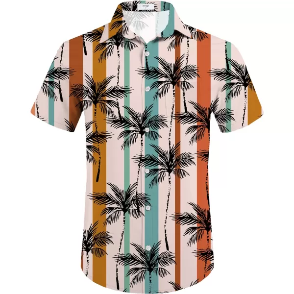KYKU Mens Hawaiian Shirt and Short Set - Summer Short Sleeve Button Down Beach Shirts Tropical Vacation 2 Piece Outfits