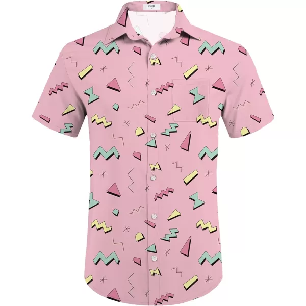 KYKU Mens Hawaiian Shirt and Short Set - Summer Short Sleeve Button Down Beach Shirts Tropical Vacation 2 Piece Outfits