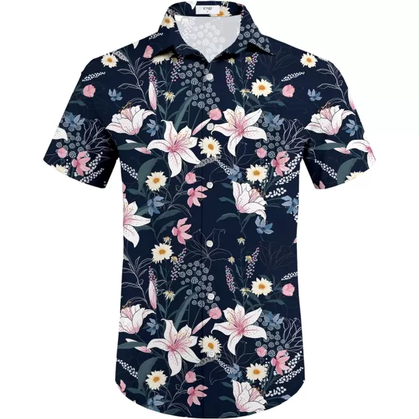 KYKU Mens Hawaiian Shirt and Short Set - Summer Short Sleeve Button Down Beach Shirts Tropical Vacation 2 Piece Outfits