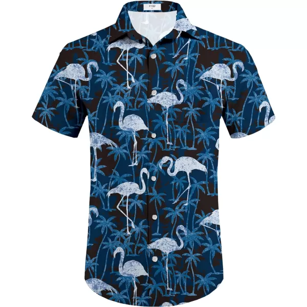 KYKU Mens Hawaiian Shirt and Short Set - Summer Short Sleeve Button Down Beach Shirts Tropical Vacation 2 Piece Outfits