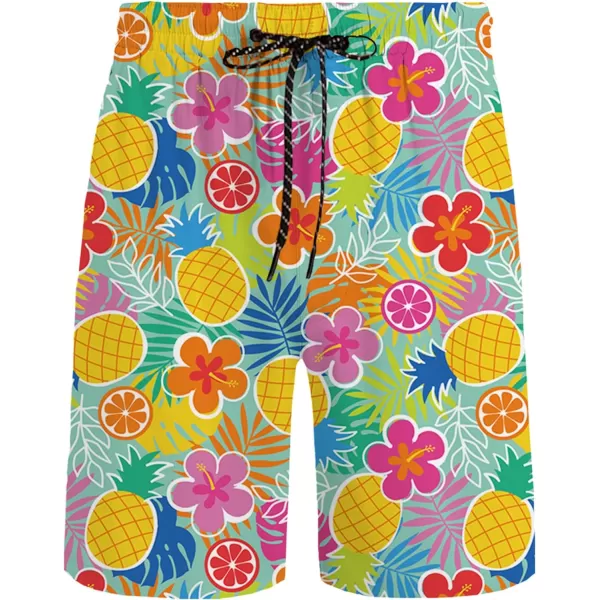 KYKU Mens Hawaiian Shirt and Short Set - Summer Short Sleeve Button Down Beach Shirts Tropical Vacation 2 Piece Outfits