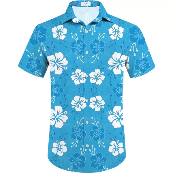 KYKU Mens Hawaiian Shirt and Short Set - Summer Short Sleeve Button Down Beach Shirts Tropical Vacation 2 Piece Outfits