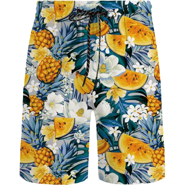 KYKU Mens Hawaiian Shirt and Short Set - Summer Short Sleeve Button Down Beach Shirts Tropical Vacation 2 Piece Outfits