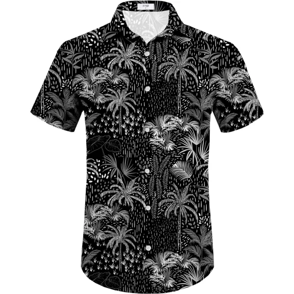 KYKU Mens Hawaiian Shirt and Short Set - Summer Short Sleeve Button Down Beach Shirts Tropical Vacation 2 Piece Outfits