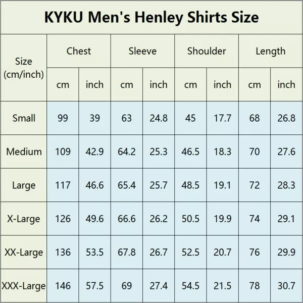 KYKU Mens Long Sleeve Henley Shirts White Button Down Casual Shirt Summer Gifts
