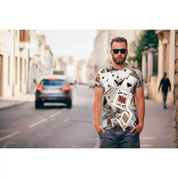 KYKU Men's Print Graphic T Shirt Short Sleeve Summer T-Shirt Novelty Casual Tee