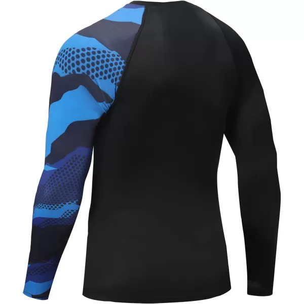 KYKU Men's Rash Guard Long Sleeve UPF 50+ UV Lightweight Sun Protection Swim Shirt for Outdoor Fishing Hiking Surf