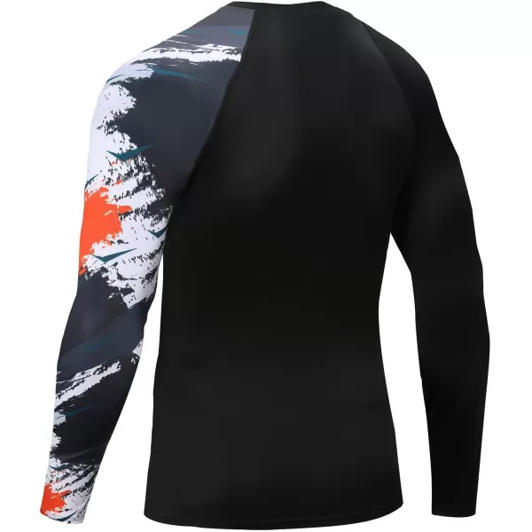 KYKU Men's Rash Guard Long Sleeve UPF 50+ UV Lightweight Sun Protection Swim Shirt for Outdoor Fishing Hiking Surf