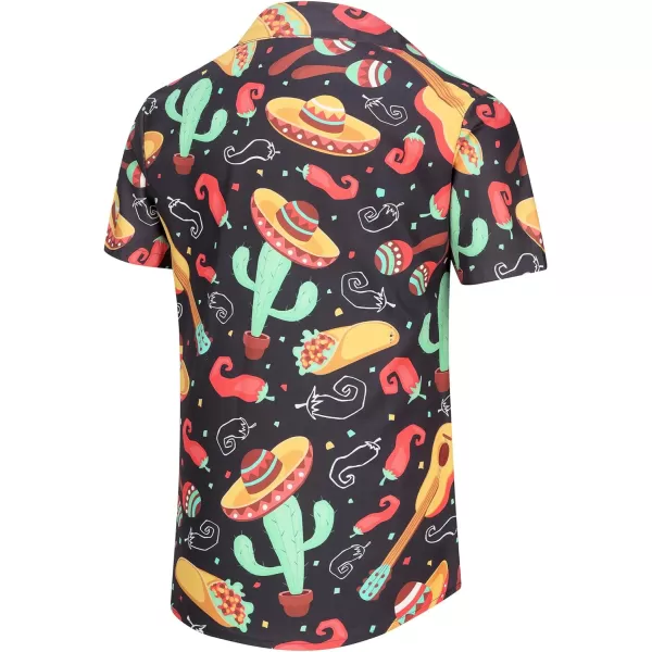 KYKU Mexico Shirt for Men Funny Beach Shirts Hawaiian Button Down Short Sleeve