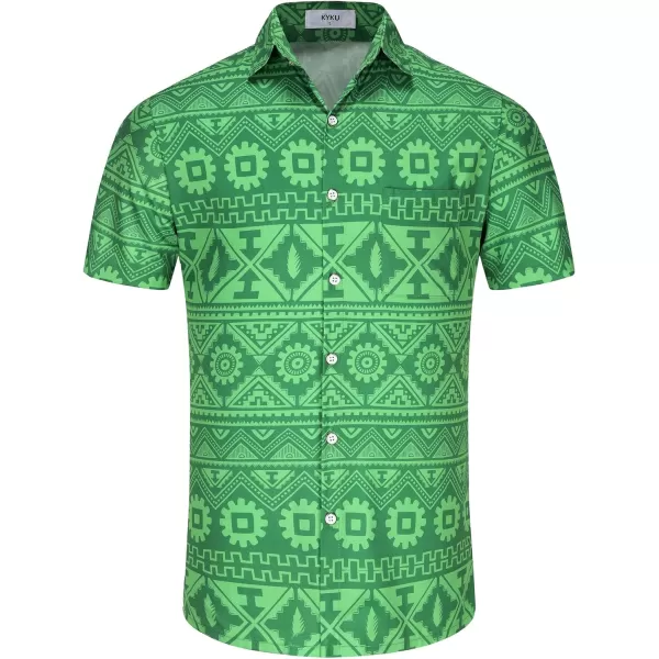KYKU Mexico Shirt for Men Funny Beach Shirts Hawaiian Button Down Short Sleeve