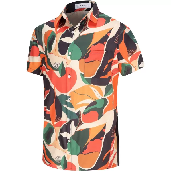 KYKU Mexico Shirt for Men Funny Beach Shirts Hawaiian Button Down Short Sleeve