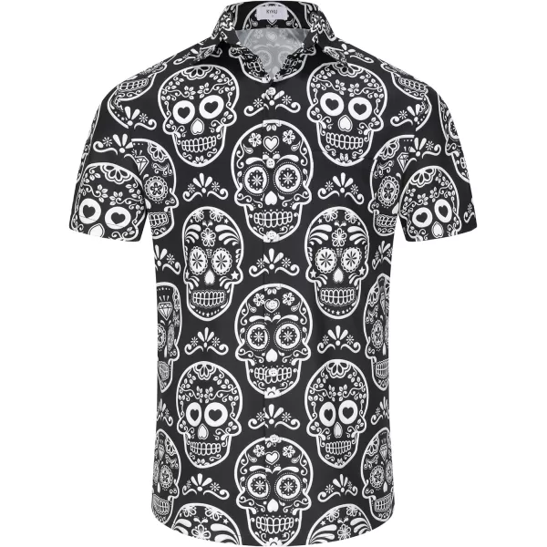 KYKU Mexico Shirt for Men Funny Beach Shirts Hawaiian Button Down Short Sleeve