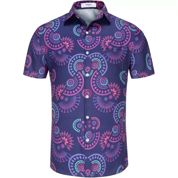 KYKU Mexico Shirt for Men Funny Beach Shirts Hawaiian Button Down Short Sleeve