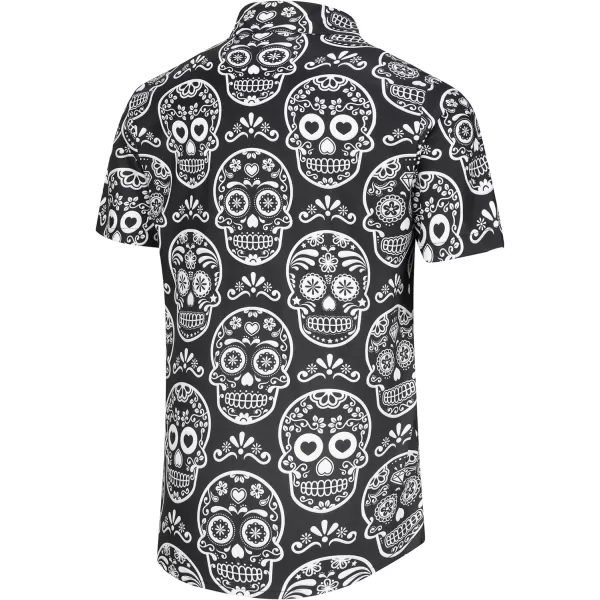 KYKU Mexico Shirt for Men Funny Beach Shirts Hawaiian Button Down Short Sleeve