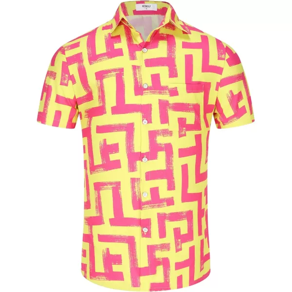 KYKU Mexico Shirt for Men Funny Beach Shirts Hawaiian Button Down Short Sleeve