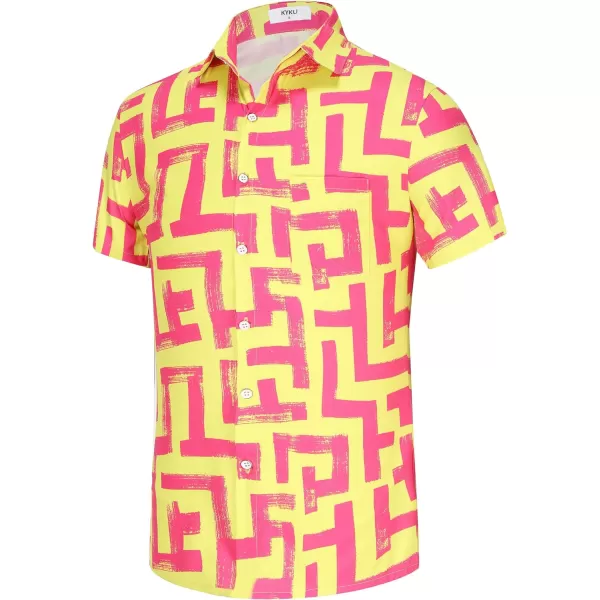 KYKU Mexico Shirt for Men Funny Beach Shirts Hawaiian Button Down Short Sleeve
