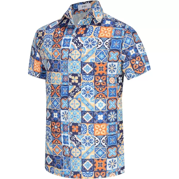KYKU Mexico Shirt for Men Funny Beach Shirts Hawaiian Button Down Short Sleeve