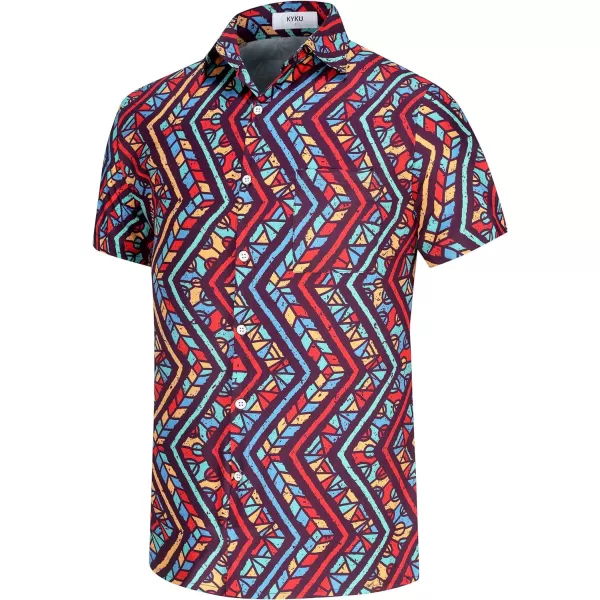 KYKU Mexico Shirt for Men Funny Beach Shirts Hawaiian Button Down Short Sleeve